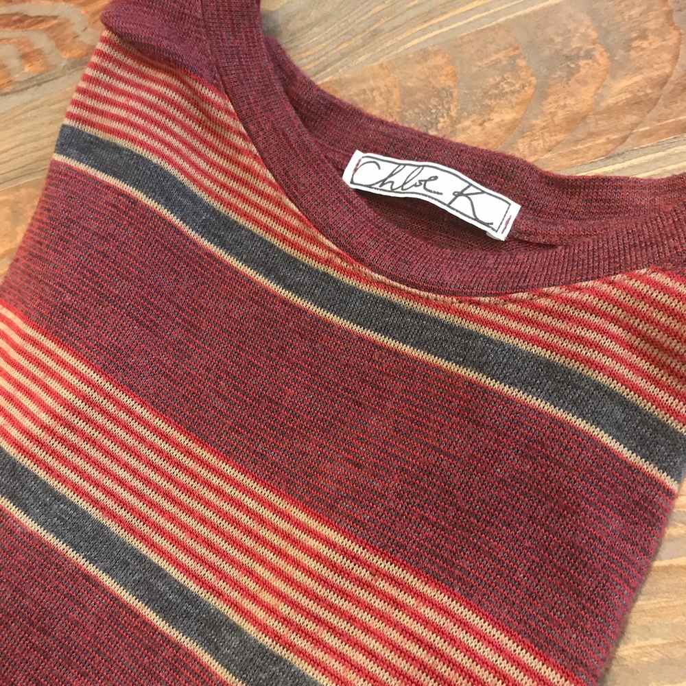 3 FOR 15⚡️ Chloe K Striped 3/4 Length Sleeve Top